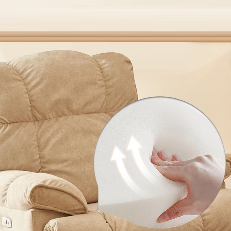 Microsuede Swiveling Recliner Chair Modern Pillow Top Arm Recliners with USB Cord Clearhalo 'Chairs & Seating' 'furn' 'furn_recliners' 'Furniture' 'Living Room Furniture' 'Recliners' 1200x1200_6d94f8a5-5a3a-4e2b-b897-5cd6e256142b