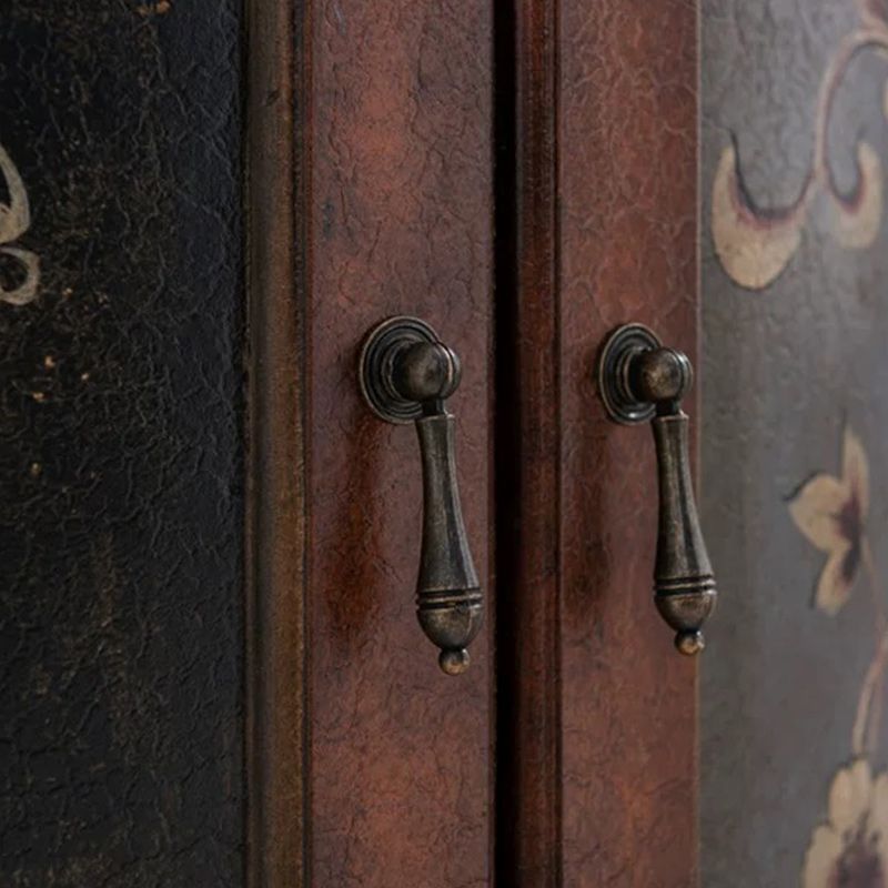 70.9" Tall Distressed Wood Corner Cabinet 1 - Drawers and 2 - Door Chest Clearhalo 'Cabinets & Chests' 'cabinets_chests' 'furn' 'furn_cabinets_chests' 'Furniture' 'Living Room Furniture' 1200x1200_6d95629c-3d60-4c7d-823c-5c4a7680b33c