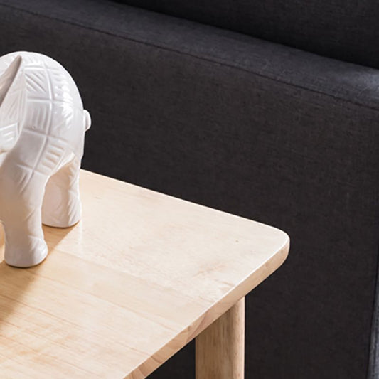 現代の木製エンドテーブル長方形の4脚サイドテーブルストレージシェルフ