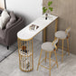 White Stone Bar Table Traditional Luxury Bar Table with Sled Base Clearhalo 'Bar Furniture' 'Bar Tables' 'bar_tables' 'furn' 'furn_bar_tables' 'Furniture' 'furniture_bar_tables' 'Kitchen & Dining Furniture' 1200x1200_6d96f325-3bf2-4246-ac6d-b610485ad2f2