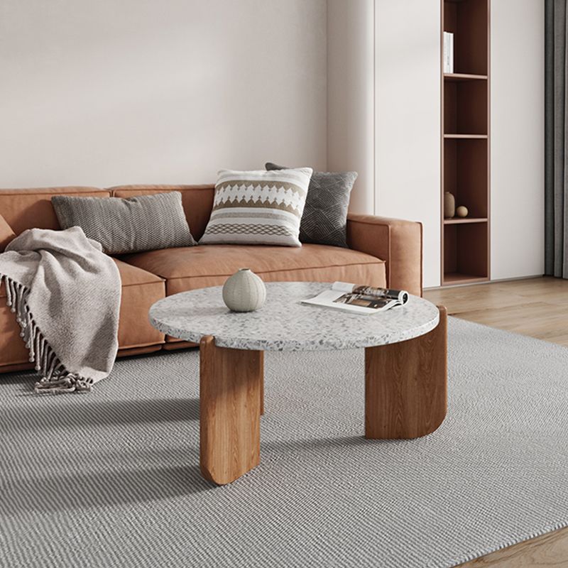 Tavolino contemporaneo rotondo in terrazzo 15,7 "h 1 tavolo da cocktail singolo