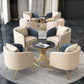 Glam Style Dinette Set for Home 1/2/5 Pieces Polished Finish Dining Table Set Clearhalo 'Dining Room Sets' 'Dining Tables & Seating' 'dining_room_set' 'furn' 'furn_dining_room_set' 'Furniture' 'Kitchen & Dining Furniture' 1200x1200_6d99321d-f2e1-44e5-b366-04a5fca30c78