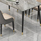 Slate and Metal Table Glam Style Rectangular Dining Table for Home Dining Room Clearhalo 'Dining Tables & Seating' 'Dining Tables' 'dining_table' 'furn' 'furn_dining_table' 'Furniture' 'Kitchen & Dining Furniture' 1200x1200_6d9aa938-ee46-4a76-9a57-62a1953df5b9