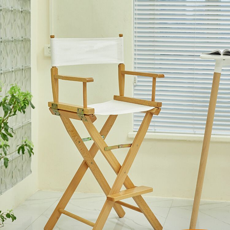 Industrial Backrest Arm Counter Stool Solid Wood Bar Stool with Canvas Cushion Clearhalo 'Bar Furniture' 'Bar Stools' 'bar_stools' 'furn' 'furn_bar_stools' 'Furniture' 'Kitchen & Dining Furniture' 1200x1200_6d9b6640-5135-4f55-b689-4134a1b3081f