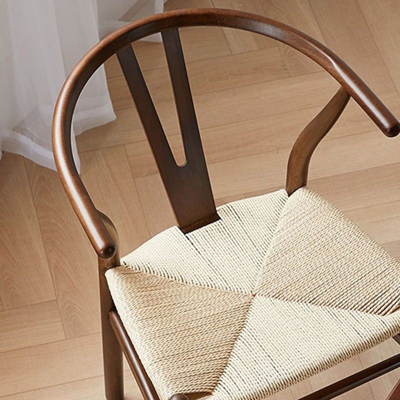 Modern Style Arm Chair Solid Wood Indoor Dining Chair for Dining Room