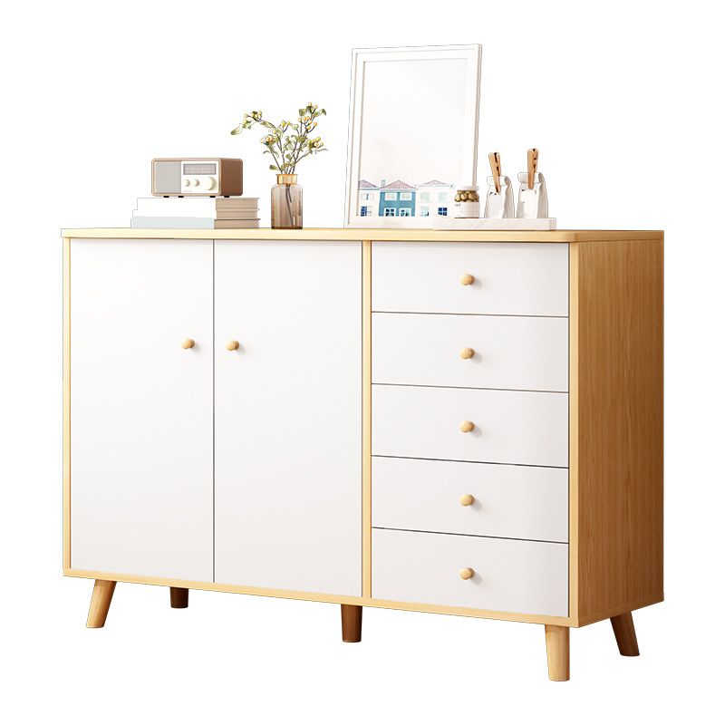Commode combinée moderne en bois, commode de rangement horizontale pour chambre à coucher