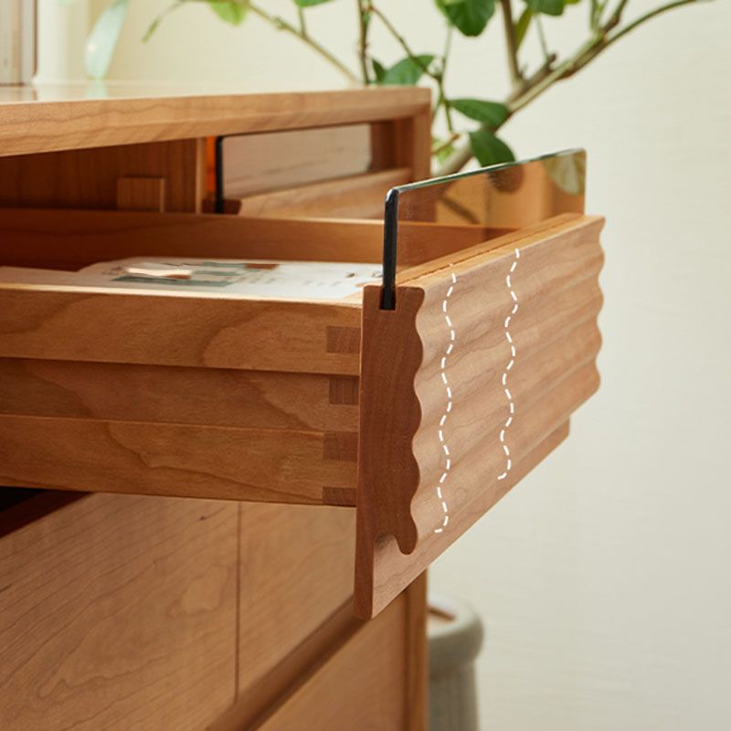 Contemporánea tocador doble horizontal de almacenamiento de madera para dormitorio para dormitorio