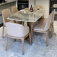 Minimalist Style Table Set with Sintered Stone Table and Upholstered Chairs Clearhalo 'Dining Room Sets' 'Dining Tables & Seating' 'dining_room_set' 'furn' 'furn_dining_room_set' 'Furniture' 'furniture_dining_room_set' 'Kitchen & Dining Furniture' 'kitchen&dining_furn' 'kitchen' 1200x1200_6da13463-dcb5-46af-bf51-faad53493426