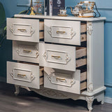 Mid-century Modern Solid Wood Chest in White Rectangle Cabinet with Drawers Clearhalo 'Cabinets & Chests' 'cabinets_chests' 'furn' 'furn_cabinets_chests' 'Furniture' 'Living Room Furniture' 1200x1200_6da13c86-d93a-44e0-ae2c-94e10cbdeaa7