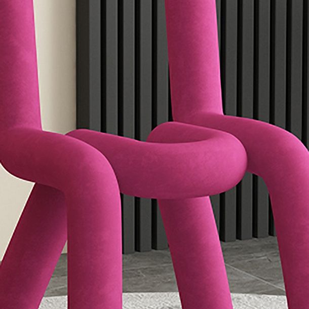 Restaurant Velvet Curved Side Chair Matte Finish Open Back Dining Chair Clearhalo ' kitchen&dining_furn' 'Dining Chairs' 'Dining Tables & Seating' 'dining_chair' 'furn' 'furn_dining_chair' 'Furniture' 'furniture_dining_chair' 'Kitchen & Dining Furniture' 'kitchen' 1200x1200_6da1aaf3-2211-4daf-ac88-76caad273dbb