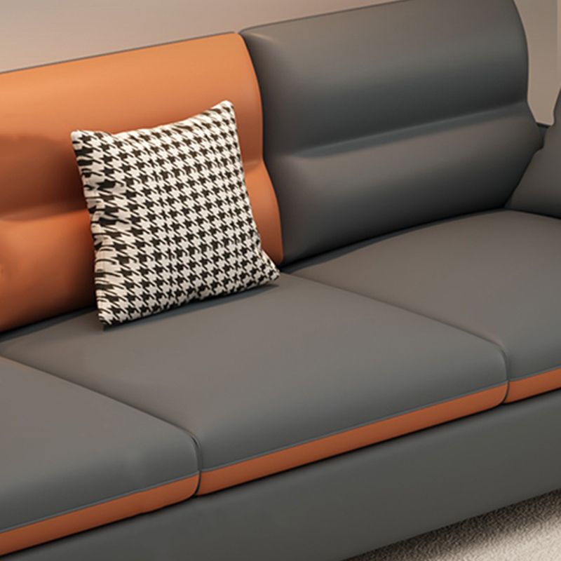 Contemporary Fabric Loose Back Sofa 29.53"High Pillow Top Arm Sofa with Storage Clearhalo 'furn' 'furn_sofas' 'Furniture' 'furniture_sofas' 'kitchen' 'kitchen_sofas' 'Living Room Furniture' 'Sofa' 'sofas' 1200x1200_6da1b28e-cfc6-4692-bf81-34fb2da0ae12