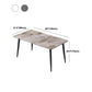 Rectangle Stone Industrial Table Standard Height Dining Table with 4 Legs Clearhalo 'Dining Tables & Seating' 'Dining Tables' 'dining_table' 'furn' 'furn_dining_table' 'Furniture' 'Kitchen & Dining Furniture' 1200x1200_6da3889c-049d-4b44-843c-4e2abf790435