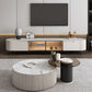 Console multimediale contemporanea Supporto multimediale per TV in pietra con 2 cassetti