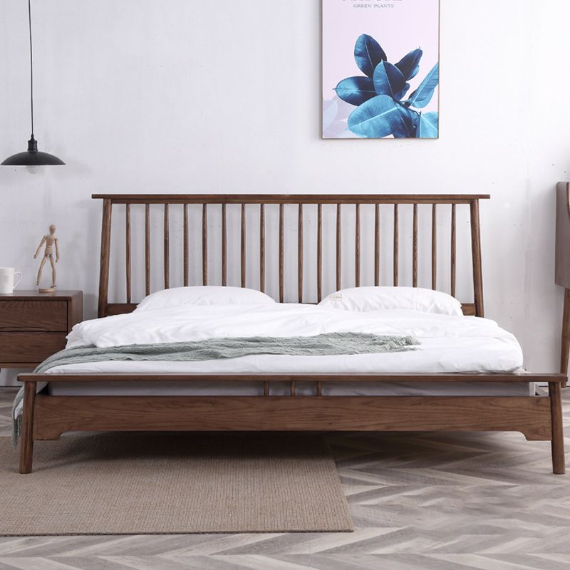 Letto a frammento aperto in legno massiccio letto standard di cenere contemporanea con gambe