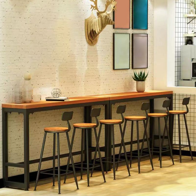Solid Wood Bar Table Set 1/4/6/7 Pcs Industrial Bar Table and Stools Clearhalo 'Bar Furniture' 'furn' 'furn_home_bar_bar_sets' 'Furniture' 'Home Bars & Bar Sets' 'home_bar_bar_sets' 'Kitchen & Dining Furniture' 1200x1200_6da58baa-2f5b-4e7e-bf0a-47be0367f205