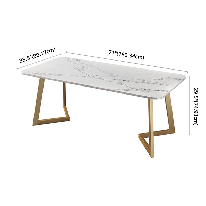 Fixed Sintered Stone Dining Room Set with Metallic 4 Legs Table Dining Room Furniture for Home Clearhalo 'Dining Room Sets' 'Dining Tables & Seating' 'dining_room_set' 'Furniture' 'furniture_dining_room_set' 'Kitchen & Dining Furniture' 'kitchen&dining_furn' 'kitchen' 1200x1200_6da7be1a-e752-4300-8ef5-56aad88efd58