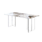 Table de salle à manger rectangulaire en pierre du milieu du siècle pour la maison