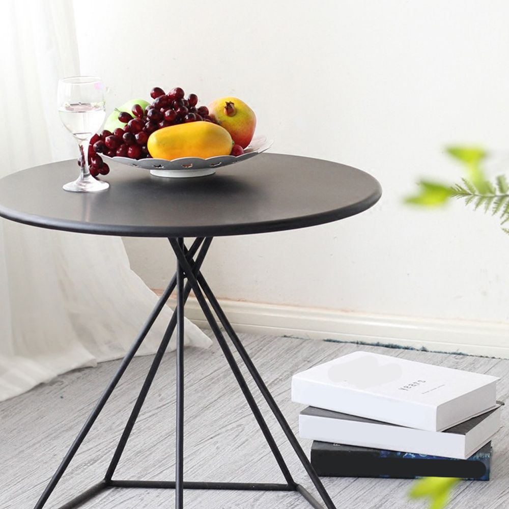 Metal Round Coffee Table Dia 21.65" inch Frame Cocktail Table Clearhalo 'Coffee & Accent Tables' 'Coffee Tables' 'coffee_tables' 'furn' 'furn_coffee_tables' 'Furniture' 'Living Room Furniture' 1200x1200_6da8740f-9d4e-43b3-a238-d4a9807990f9