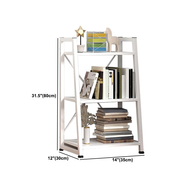 Modern Home Steel Book Shelf Ladder 12"W Matte Finish Bookcase Clearhalo 'Bookcases' 'furn' 'furn_bookcases' 'Furniture' 'Office Furniture' 1200x1200_6da93392-b399-49da-9059-7e3c1c1e68b1