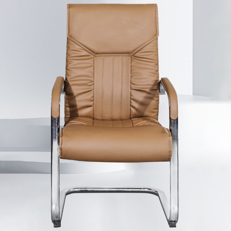 Modern Fixed Arms Office Chair Leather Task Chair for Office Clearhalo 'furn' 'furn_office_chair' 'Furniture' 'Office Chairs' 'Office Furniture' 'office_chair' 1200x1200_6daa7ace-70c5-4fdf-916e-f60120379fe4