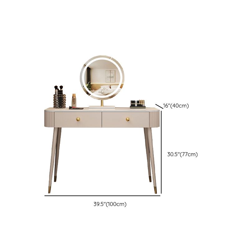 Tavolo da letto moderno a specchio illuminato tavolo da letto con cassetto