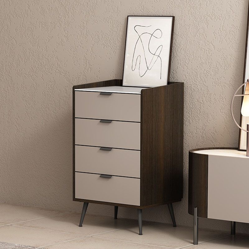 Cassettiera verticale in pietra per camera da letto contemporanea con cassetti