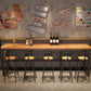 Modern 1/4/6/7 Pieces Bar Table Set Rectangle Wood Counter Table with High Stools for Cafe Clearhalo 'Bar Furniture' 'furn' 'furn_home_bar_bar_sets' 'Furniture' 'Home Bars & Bar Sets' 'home_bar_bar_sets' 'Kitchen & Dining Furniture' 1200x1200_6dac4e0a-1fb2-4c3e-9dad-b273373ae54f