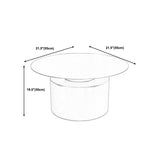 Modernism Black/White Pedestal 1 Coffee Table Round Metal Table