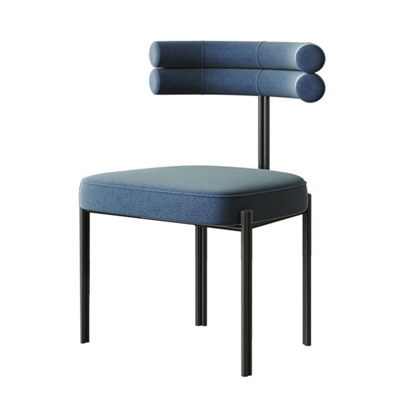 Designer Style Open Back Restaurant Side Chair Matte Finish Velvet Dining Chair Clearhalo ' kitchen&dining_furn' 'Dining Chairs' 'Dining Tables & Seating' 'dining_chair' 'furn' 'furn_dining_chair' 'Furniture' 'furniture_dining_chair' 'Kitchen & Dining Furniture' 'kitchen' 1200x1200_6dac886c-7930-4637-8b31-5d6e95d41275