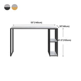 Rectangle Living Room Pub Height Dining Table Marble Bistro Table with Storage Clearhalo 'Bar Furniture' 'Bar Tables' 'bar_tables' 'furn' 'furn_bar_tables' 'Furniture' 'furniture_bar_tables' 'Kitchen & Dining Furniture' 1200x1200_6dacb25a-af18-4a9b-831e-e3831d991466