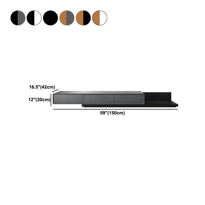 Console multimediale contemporanea Porta TV Console multimediale TV con 3 cassetti