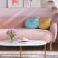 Velvet Modern Sold Sold Sofa 29.92 "H Tuxedo ARM SOFA avec 2 oreillers
