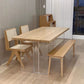 Modern Pine Wood Table Restaurant Dining Table with Acrylic Double Pedestal Base Clearhalo ' dining_table' 'Dining Tables & Seating' 'Dining Tables' 'furn' 'furn_dining_table' 'Furniture' 'furniture_dining_table' 'Kitchen & Dining Furniture' 'kitchen&dining_furn' 'kitchen' 'kitchen_dining_table' 1200x1200_6daffab0-6a2a-4cd5-8ac3-33d7c3820816