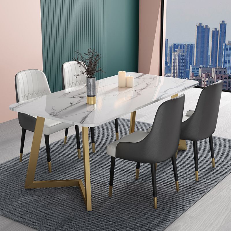 Nordic 1/2/5 Pieces Dining Set Rectangle Stone Dining Table for Kitchen Clearhalo 'Dining Room Sets' 'Dining Tables & Seating' 'dining_room_set' 'furn' 'furn_dining_room_set' 'Furniture' 'Kitchen & Dining Furniture' 1200x1200_6db09bbd-9c40-418b-8ee1-b1d6c3cb874e