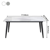 Industrial Sintered Stone Dining Table Carbon Steel Base Rectangle Table for Home Clearhalo ' dining_table' 'Dining Tables & Seating' 'Dining Tables' 'furn' 'furn_dining_table' 'Furniture' 'furniture_dining_table' 'Kitchen & Dining Furniture' 'kitchen&dining_furn' 'kitchen' 'kitchen_dining_table' 1200x1200_6db131cc-5491-4b42-8957-6b130404a687