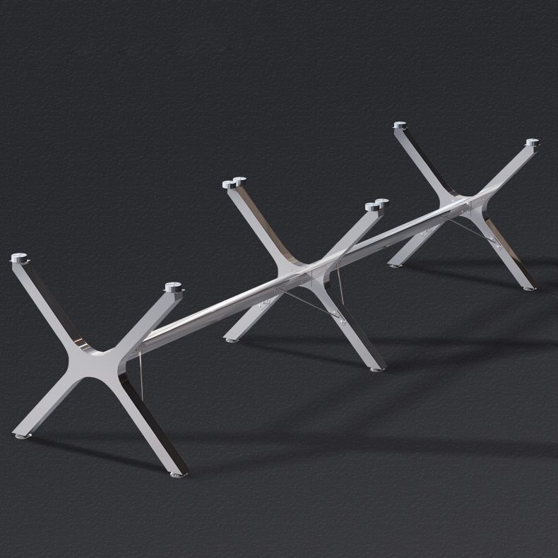 Tavolo da pranzo rettangolare contemporaneo in acciaio tavolo da pranzo in vetro per sala da pranzo