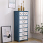 Coffre de rangement vertical en bois massif vintage de 14 po de largeur avec tiroirs