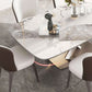 Designer Style Sintered Stone Top Dining Set 1/4/5/7 Pieces Dining Table with White Chairs Clearhalo 'Dining Room Sets' 'Dining Tables & Seating' 'dining_room_set' 'furn' 'furn_dining_room_set' 'Furniture' 'furniture_dining_room_set' 'Kitchen & Dining Furniture' 1200x1200_6db4e21d-9668-4c76-9b09-7f99af685810