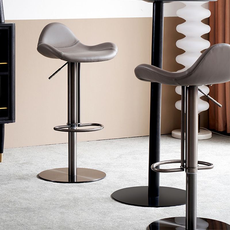 Industrial Adjustable Bar Stool Leather Backrest Counter Stool for Bristol Clearhalo 'Bar Furniture' 'Bar Stools' 'bar_stools' 'furn' 'furn_bar_stools' 'Furniture' 'Kitchen & Dining Furniture' 1200x1200_6db57866-216d-4f88-9f7e-4a1dc22625a8