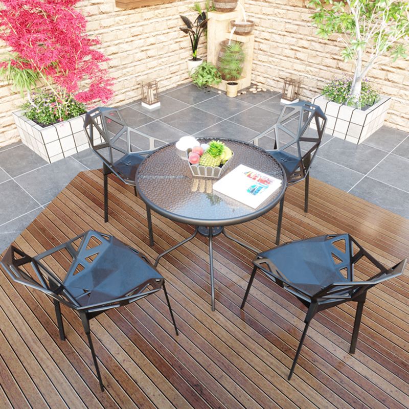 Modern Round Dining Table Clear Tempered Glass Table with Pedestal Base Clearhalo ' dining_table' 'Dining Tables & Seating' 'Dining Tables' 'furn' 'furn_dining_table' 'Furniture' 'furniture_dining_table' 'Kitchen & Dining Furniture' 'kitchen&dining_furn' 'kitchen' 'kitchen_dining_table' 1200x1200_6db6a567-76cd-4bfe-8002-c21798c58e3f