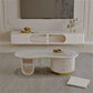 Soporte para TV Stone Media Console, soporte para TV con almacenamiento cerrado y cajones
