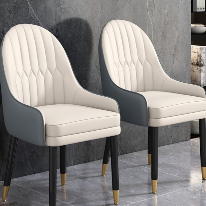 Metal Scandinavian Style Dining Chairs Dining Room Parsons Chair with Arm Clearhalo ' kitchen&dining_furn' 'Dining Chairs' 'Dining Tables & Seating' 'dining_chair' 'furn' 'furn_dining_chair' 'Furniture' 'furniture_dining_chair' 'Kitchen & Dining Furniture' 'kitchen' 1200x1200_6db7ca77-1062-426c-8565-a5204fcd8699