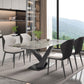 Rectangle Dining Set 1/5/7 Pcs Modern Sintered Stone Table and Wingback Chairs