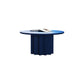 Contemporary Solid Wood Pedestal Cocktail Table Round Single Coffee Table