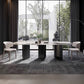 Rectangle Dining Table Sintered Stone Top Modern White Table with Black Legs Clearhalo 'Dining Tables & Seating' 'Dining Tables' 'dining_table' 'furn' 'furn_dining_table' 'Furniture' 'Kitchen & Dining Furniture' 1200x1200_6dbb615a-18c5-47cf-b73b-e252256696d0
