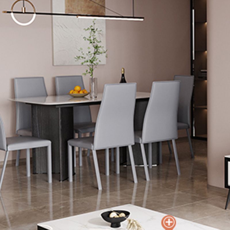 Set da pranzo contemporaneo di rettangolo di pietra 1/5/7 pezzi per la casa