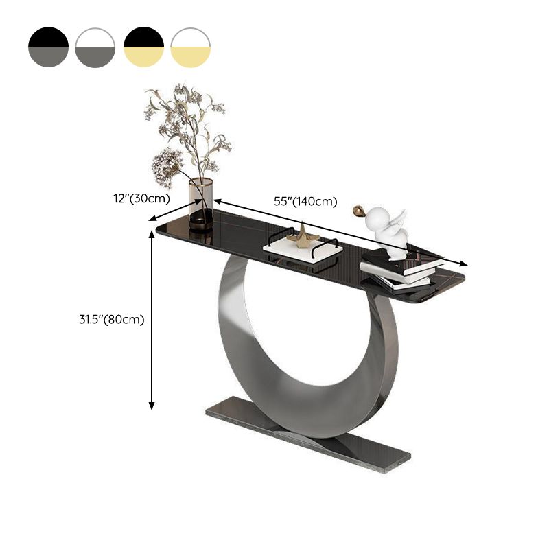 Tabla de acento de consola contemporánea mesa de consola rectangular en piedra