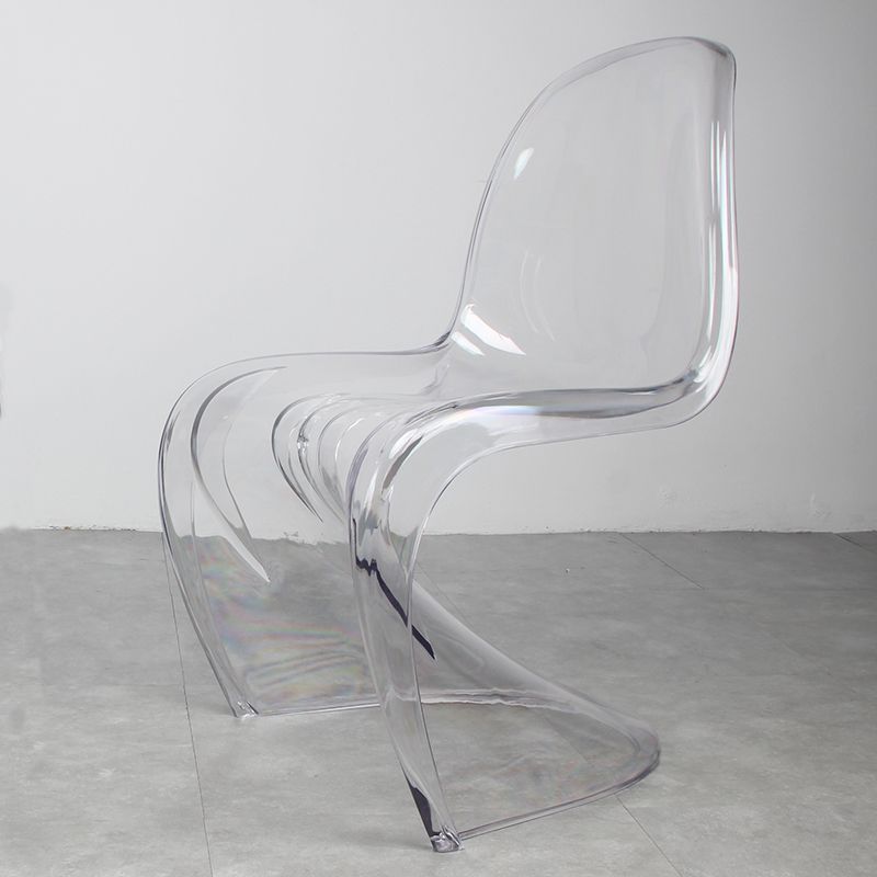 Contemporary Style Plastic Dining Armless Chair Curved Dining Solid Chair (Set of 4) Clearhalo ' kitchen&dining_furn' 'Dining Chairs' 'Dining Tables & Seating' 'dining_chair' 'Furniture' 'furniture_dining_chair' 'Kitchen & Dining Furniture' 'kitchen' 1200x1200_6dbc9039-3e19-42fe-b9e5-4da344d4f96b