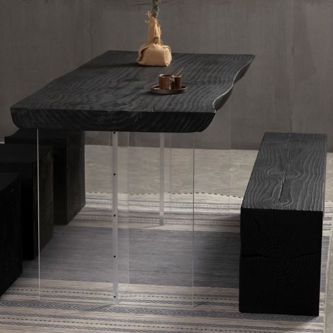 Modern Black in Solid Wood Counter Table Specialty Dining Table for Kitchen Clearhalo 'Dining Tables & Seating' 'Dining Tables' 'dining_table' 'furn' 'furn_dining_table' 'Furniture' 'Kitchen & Dining Furniture' 1200x1200_6dbc92a0-2ff4-44ee-95f2-6de75f263982