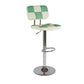 Modern Adjustable Backrest Counter High Stool with Leather Cushion